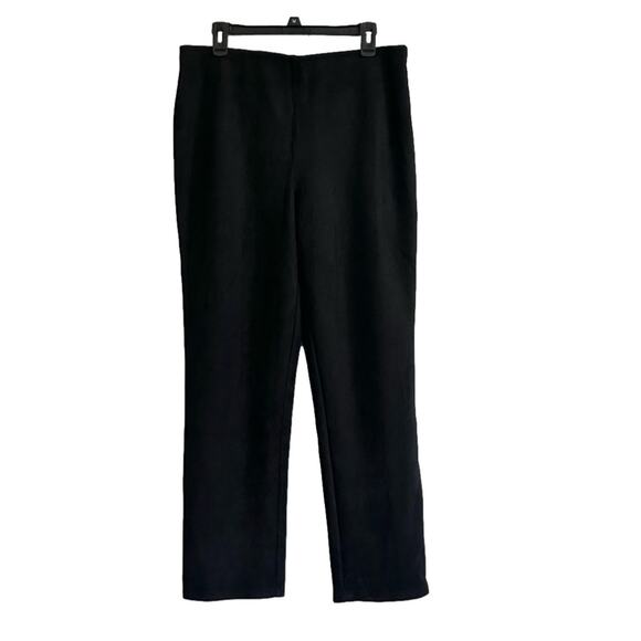 MarlaWynne Pants Black Faux Suede Stretch Side Zipper Straight Leg Pants 16 NEW - Picture 12 of 12